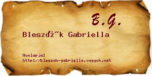Bleszák Gabriella névjegykártya